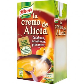 KNORR crema de alicia calabaza zanahoria y guisantes envase 500 ml